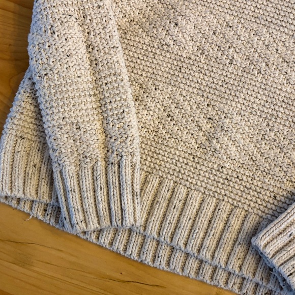 Prana Cream Textured Women's Small (generous) Nemma mockneck Sweater cozy chunky - Picture 2 of 11